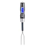 VIFERR Professionelle digitale Grillfleisch-Thermometer-Gabel Grillgabel mit LCD-Anzeige für Küche Grill BBQ