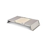 MOESTA-BBQ 19597 PizzaCover Flex - Gasgrill Edelstahl-Pizzaaufsatz mit Cordierit-Dach - Breitenverstellbar 600-900 mm