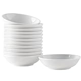 12-teilig Set Dipschälchen,Weiße Runde Dip Schälchen Keramik Saucenschälchen, 7.6*2 cm Dessertschäle Porzellan Snack Vorspeise Nachtisch Schälchen Dekoschäle