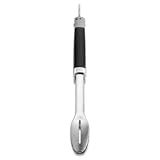 Weber Premium Grillzange (46cm), aus Edelstahl, mit Komfortgriff und praktischem Verschlusssystem, spülmaschinenfest für einfache Reinigung, mit Schlaufe zum Aufhängen- Schwarz/Silber (6760)