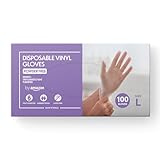 by Amazon - Einweg-Vinylhandschuhe, Größe L, 100er-Pack