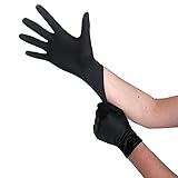 Einweghandschuhe Schwarz Latex, Einmalhandschuhe S, 100 Stück, puderfrei, Handschuhe Einweg, Latexhandschuhe Schwarz, in Größe S, M, L & XL verfügbar