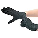 Larovita Einmalhandschuhe schwarz Größe: L, 100 Stück/Box - TPE lebensmittelecht hautverträglich, puderfrei Handschuhe