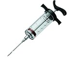 RÖSLE Marinierspritze, Hochwertige Spritze für 50 ml Fleischmarinade, intensives Aroma, Edelstahl 18/10, PP Polypropylen, Länge 22,5 cm, spülmaschinengeeignet
