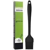 21cm Silikon Backpinsel Basting Gebäckbürste Grillbürste Gebäck Kochbürste Öl Backbürsten Hitzebeständige Küche Pinsel Lebensmittel Spülmaschinengeeignet Backbürste Farbe schwarz