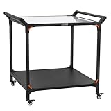 BBQ-Toro Grillwagen 94 x 81 x 90 cm | Schwarz | Grilltisch mit großer Arbeitsfläche | Grill Beistelltisch, Outdoor Grill Trolley | Grilltisch Outdoor, Servierwagen mit Edelstahl Ablagefläche