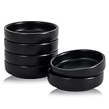 Swuut Keramik Sojasosenschale,9cm Dipping Schalen 6er Set, kleine Vorspeisen Pinch Dip Schüssel für Beilagen, Sushi, Ketschup, BBQ (Schwarz)