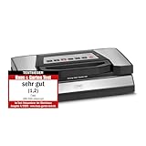 CASO VRH 690 advanced Vakuumierer Testsieger, Vakuumiergerät für Lebenbensmittel, 150 Vakuumiervorgänge nonstop, doppelte Schweißnaht, 20 Liter/Min, Cutter, inkl. 2 Profi- Folienrollen