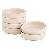 Swuut Keramik Sojasosenschale,9cm Dipping Schalen 6er Set, kleine Vorspeisen Pinch Dip Schüssel für Beilagen, Sushi, Ketschup, BBQ (Nude)
