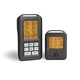 BURNHARD® Funk Grillthermometer mit 4 Temperaturfühlern, 30m Reichweite, Digital Braten-Thermometer für Grill & Backofen, Timer, BBQ Thermometer, Grillzubehör für Fleisch & Fisch