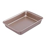 Relaxdays Auflaufform, antihaftbeschichtet, eckig, Lasagne, Braten, Tiramisu, 4 Liter, Carbonstahl, Backofenform, braun