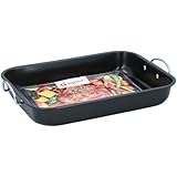 alpina Auflaufform - Rechteckig - Metall - 39 x 29 x 6 cm - Schwarz