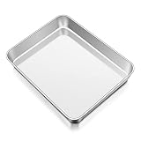 Backblech Onader, 31,5x24,8x5cm, Edelstahl Rechteckig Auflaufform Ofenblech Kuchenblech, Tiefes Fettpfanne Backofen Ofenform für Lasagne, Ungiftig& Gesund, Leicht Zu Reinigen & Spülmaschinenfest