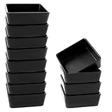 STARVAST Dipschalen Set, 12 Stück 9cm Schwarz Sojasauce Schälchen Kleine Schälchen für Dip Schälchen Quadratische Saucenschälchen, Snack Schalen Schüssel Sushi Schälchen für Soße Gewürzen Beilagen