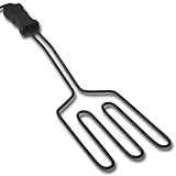 vidaXL Elektrischer Grillanzünder 1500W, Edelstahl mit schwarzem hitzebeständigem Griff, BBQ-Feuerstarter mit Ein-/Aus-Schalter, große Zündfläche, raucharm