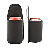 Biergürtel Bierhalter,Nylon Bierflaschenhalter Bierholste, Flaschenhalter Gürtel, Bier Geschenke für Männer/Vatertag Weihnachten/Junggesellenabschie/Männergeschenk (Schwarz)