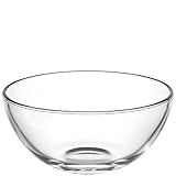 LEONARDO HOME CUCINA Schalenset • 4 Stück • Für Salat, Obst und Dips • Stapelbar • Robustes Alltagsgeschirr • Zeitloses Design • Ideal für Küche, Buffet, Esstisch • Höhe 6,5 cm • klar • 066346