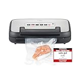CASO VRH 590 advanced Vakuumierer - Testsieger Haus & Garten Test, Vakuumiergerät, bis 125 Vakuumiervorgänge non-stop, 2,5 mm dicke Schweißnaht, integriertes Rollenfach, Cutter,