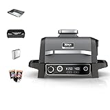 Ninja Woodfire Electric BBQ Grill & Smoker & Air Fryer, 7-in-1 Outdoor BBQ Grill, Air Fry, Smoke, Roast, Bake and more, Weather Resistant, Non-Stick, Portable, Electric, Grey/Black OG701EU
