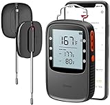 Govee Grillthermometer, Bluetooth BBQ Thermometer Digitales kabellos Ofenthermometer mit 2 Edelstahlsonden, Magnetisches Design für Grillen, Küche