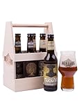 WACKEN BRAUEREI Craft Beer Tasting Geschenkset 5 x 0,33 l verschiedene Sorten + Bierglas BEER OF THE GODS | Eine Handvoll Götter | Viking Craftbeer Set Gift for Men | Wikinger Geschenk Männer