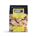 Weber Apfelholz Chunks (1,5kg Packung) - zum Räuchern von Käse, Gemüse, Fisch, Geflügel und Schwein, dezent süßes Aroma, EU-Produkt, nachhaltig gewonnen (17616)