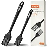 BGBXYX 2 Stück Backpinsel Silikon, BPA-frei Küchenpinsel für Auftragen von Ölen, Saucen und Marinaden, für Backen, Grillen, Gebäck und Kochen, 2 Größen (Groß und Klein)