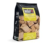 Weber Apfelholz Chunks (1,5kg Packung) - zum Räuchern von Käse, Gemüse, Fisch, Geflügel und Schwein, dezent süßes Aroma, EU-Produkt, nachhaltig gewonnen (17616)