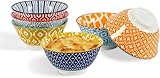 Selamica 118 ml Dipschalen, Kleine Dessertschalen, Müslischalen 6er, Bowl Schüssel Set für Snacks, Beilagen und Gewürze, Bunte