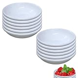 ZXJLWR 12 Stück Dip Schälchen, 7cm Dipschalen, Weiße Sojasauce Schälchen, Runde Kleine Schälchen Für Dips, Langlebig Dipschalen Klein, Kleine Schale Für Saucen Dips Sojasauce