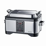 SEVERIN Sous-Vide Garer für schonendes und gesundes Garen, Sous Vide Garen mit Gelinggarantie, exaktes Garen durch elektronische Temperaturregelung, Edelstahl-gebürstet/schwarz, SV 2447