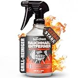 bio-chem Rauchharz-Entferner - 500 ml - Backofen- und Grillreiniger Konzentrat für Gasgrill, Edelstahl, Gusseisen u.v.m. - Extrem kraftvolle Formel gegen hartnäckige Ablagerungen - Made in DE