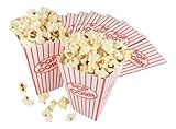 HENBRANDT 10 kleine Popcorn-Dosen, 14 x 7,5 cm, Retro-Popcorn-Topf, Bonbons, Gebäck, Behälter für Partys, Geburtstag, Filmabende und Weihnachten