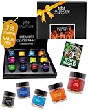 Hallingers Genuss Manufaktur Gewürze Geschenkset – 12 Premium Gewürze im Glas, edle Geschenkbox zum Kochen & Grillen, Gewürz Set 'Klassiker BBQ', Geschenkidee für Männer, Geburtstag & Weihnachten