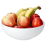 MamboCat STABIL Salatschale groß Ø 26 cm I 2L I weiße Porzellan Servierschalen für Salat, Obst, Beilagen & Snacks | XL-Schüssel für Frühstück, Mittag, Kaffee & Abendbrot