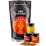 Hallingers Grilllust - Grillen Wundertüte Geschenkset Magic Dust Spareribs & Sommerlaune Gewürze für die Grillparty (Bag) - Muttertagsgeschenk & Geschenkideen zum Vatertag | Geburtstag Glückwunsch Neu