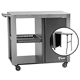 BBQ-Toro Grillwagen 95 x 50 x 80 cm | Silber | Grilltisch mit großer Arbeitsfläche | Grill Beistelltisch, Outdoor Grill Trolley | Grilltisch, Servierwagen, Garten Trolley