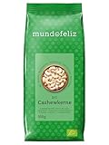 Mundo Feliz Ganze Cashew-Nüsse aus Bio-Anbau, 2 x 500 g