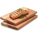 MAVANTO XXL Grillbretter Räucherbretter - Kanadisches Zedernholzbrett zum Grillen - EXTRA DICK (30x14x1,5cm) langlebig & wiederverwendbar (2er Set)