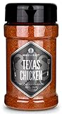 Ankerkraut Texas Chicken, BBQ Rub, Gewürzmischung für Chicken Wings, Hähnchen und Pulled Chicken, 230g im Streuer