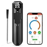maxtachi Fleischthermometer Kabellos, Doppelsensor Bratenthermometer Digital mit App, 150m Bluetooth Grillthermometer Küchenthermometer für BBQ Ofen Grill Smoker Rotisserie Airfryer Geschenk