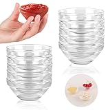 Trendecor 10 Stück Dipschalen, Kleine Glasschale 7.5cm Dessertschalen Glas Dessertschalen Rund Dip-Schälchen aus Glas Schale für Spülmaschine und Mikrowelle Dessert Marmeladen Konfitürene
