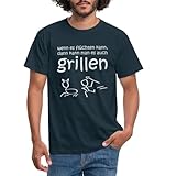Spreadshirt Grillsprüche Wenn Es Flüchten Kann Männer T-Shirt