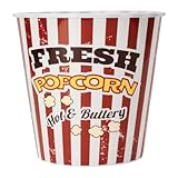 Out of the blue XXL-Popcorneimer im Retro-Look, rot/weiß, 17,5 cm hoch, Kunststoff