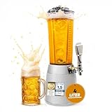 4,0L Biersäule Zapfsäule Kult Biertower Trinksäule Getränkespender Getränkesäule mit 1,3L Eiskühlung (Chrom)