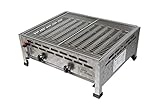 ACTIVA Gastro Gasgrill 2 Brenner – Robuster Gasbräter aus Edelstahl mit 2x5kW Leistung I Ideal für Foodtrucks, Biergarten & Veranstaltungen
