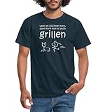 Spreadshirt Grillsprüche Wenn Es Flüchten Kann Männer T-Shirt