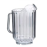 APS Pitcher, Ø 13 cm, H: 21 cm, für eine Füllmenge von 1,5 Liter, Bierkrug, Karaffe für Limonade, Wasserkaraffe, Kunststoff-Karaffe, transparent
