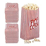 Relaxdays 288 x Popcorntüten, aus Papier, Zubehör Kino, für Filmabend und Kindergeburtstag, Retro Tüten für Popcorn, rot-weiß