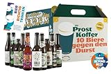 Prost Koffer - Premium Bier Geschenk Paket - 10 x 330ml Craft Beer Flasche - Biergeschenk für Männer - Bierset für das Tasting zu Hause, Männerhandtasche, Geburtstagsgeschenk für Männer